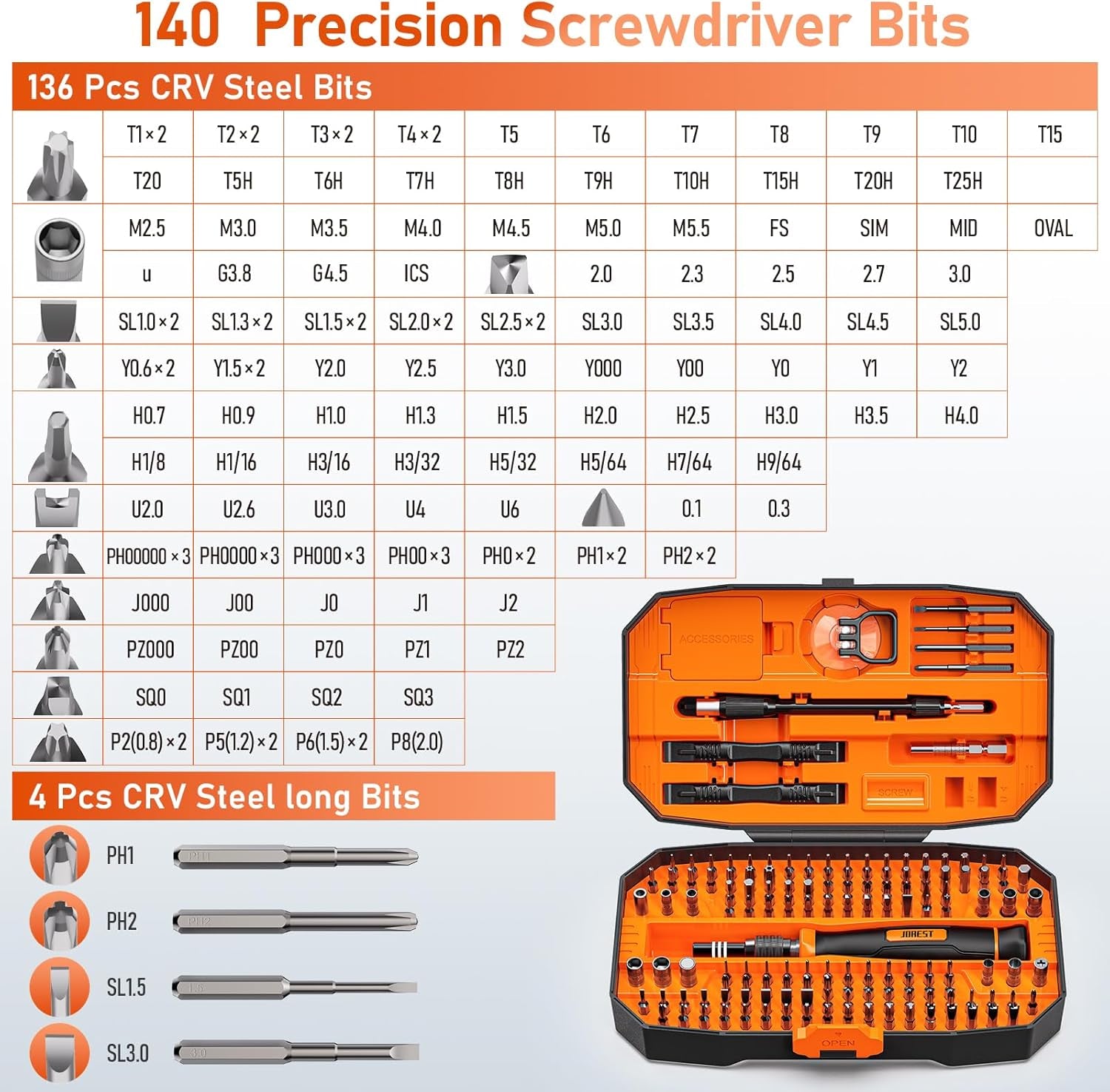 152 in 1 Precision Screwdriver Set, Tool Gifts for Men, Magnetic Tool Kit with Torx Triwing Bits, Repair for Electronics,Macbook, Laptop, PC, RC, PS5, Iphone,Jewelers, XBOX, Glasses