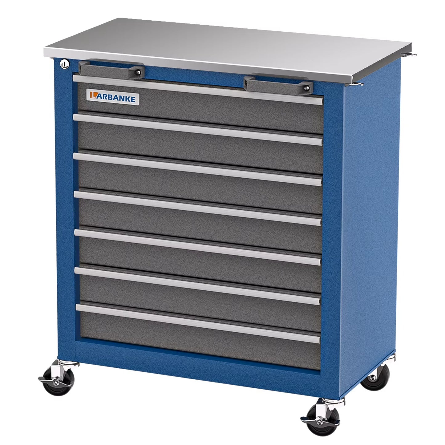 7-Drawer Rolling Tool Chest with Key Locking System,Tool Chest with 360° Lockable Wheels