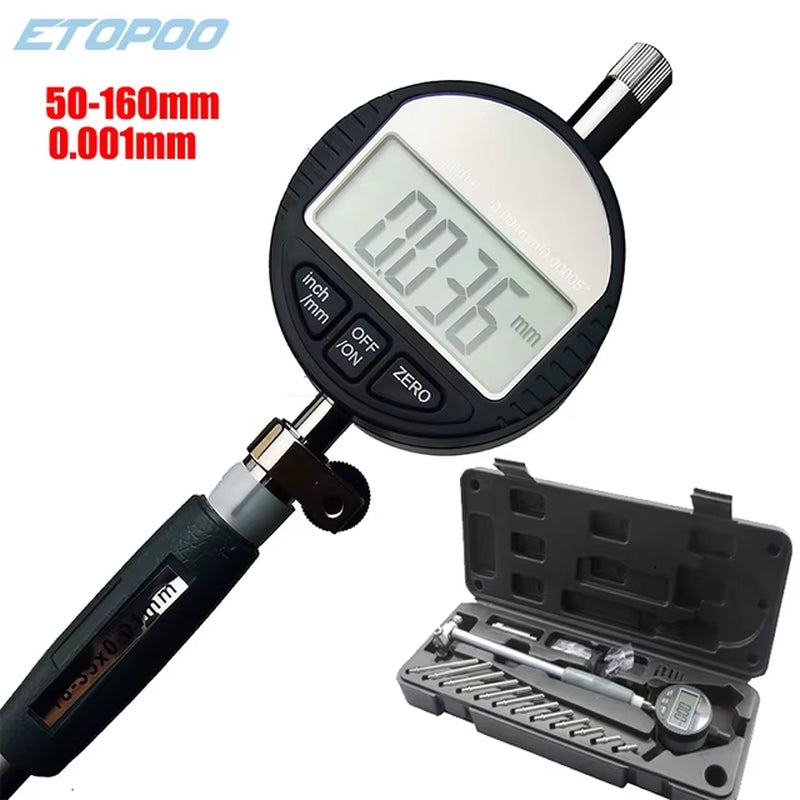 18-35-50-160Mm Aluminum Alloy Digital Indicator Bore Gauges Indicator 0.01MM Dial Bore Gauge Internal Measure Cylinder Tool