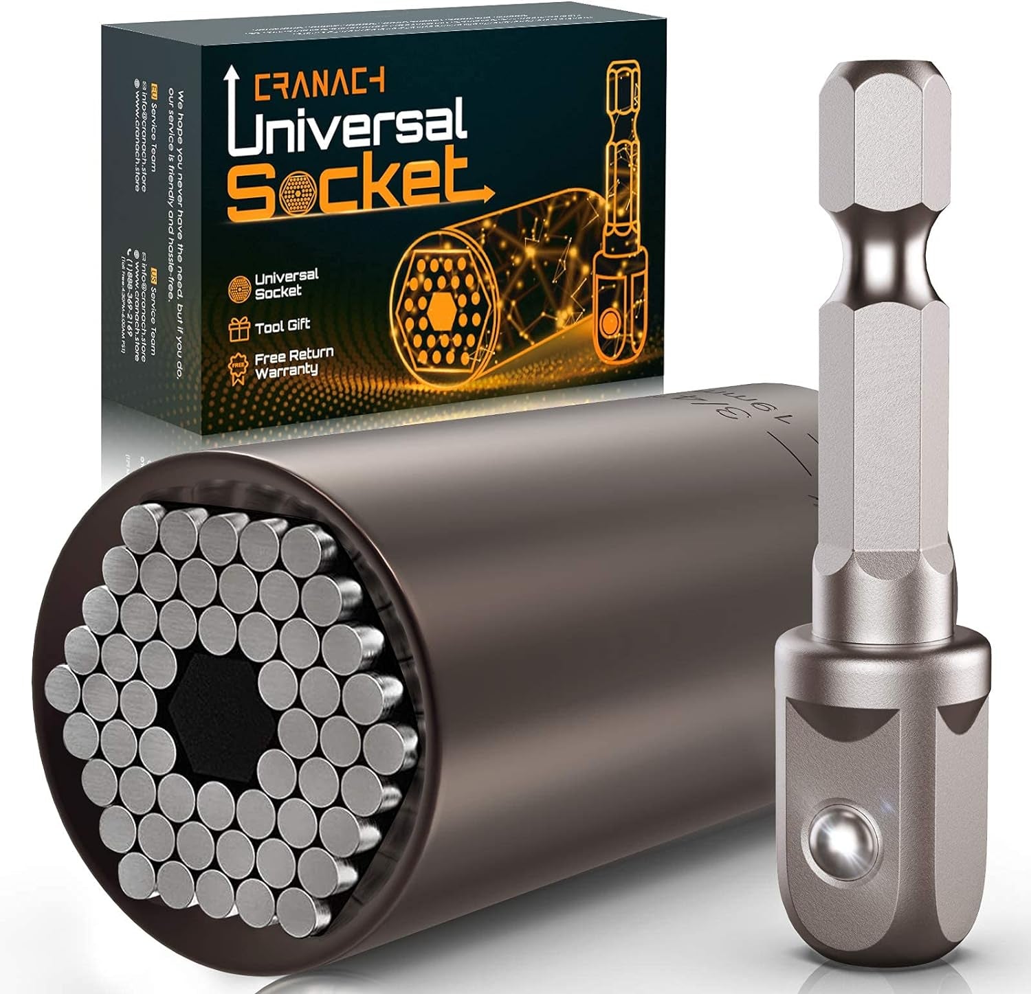 Stocking Stuffers Super Universal Socket - Tools Gifts for Men Women Grip Socket with Power Drill Adapter Unscrew Any Bolt Cool Gadgets for Men Car Guy Gift Ideas for Adults Dad Stuff Christmas Gifts