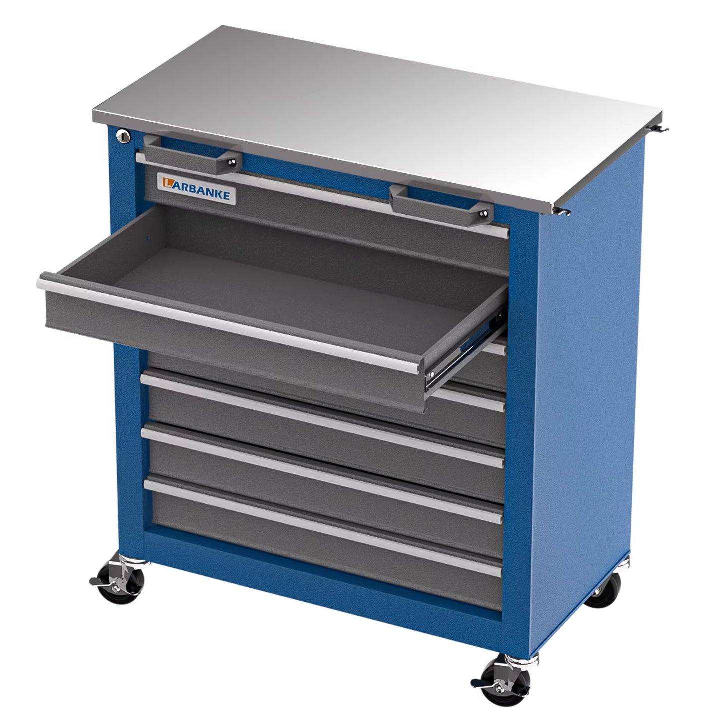 7-Drawer Rolling Tool Chest with Key Locking System,Tool Chest with 360° Lockable Wheels