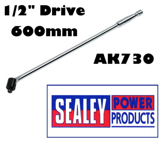 Sealey AK730 Breaker Bar 600Mm 1/2"Sq Drive Power Bar 24" Chrome Vanadium