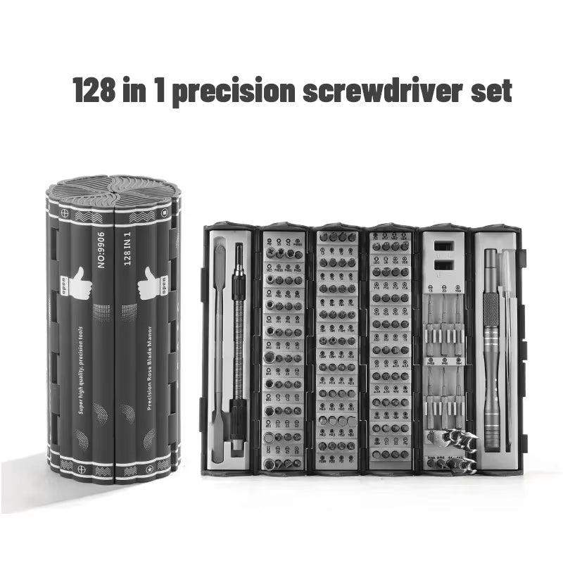 128 in 1 Precision Screwdriver Set Magnetic Screw Nuts Bits Multi Functional Household Repair Tools Kit for Iphone Laptop Pc