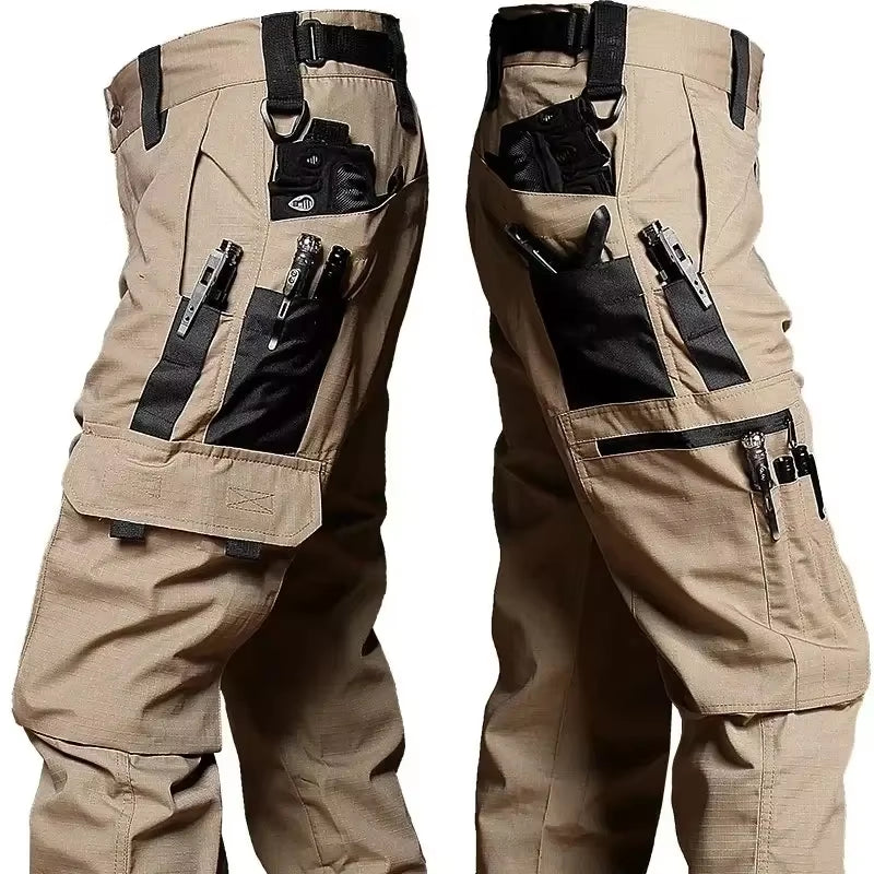 New Tactical Work Pants Men Outdoor Cargo Trousers Multi-Pocket Waterproof Pant Autumn Spring Outdoor Workwear Hiking Trousers