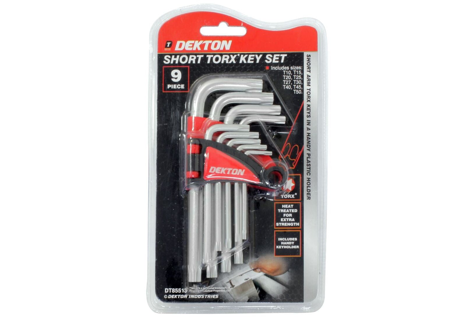 Dekton Short Long Star Torx Allen Key Security Wrench Set T10 - T50 9 Pc Keys